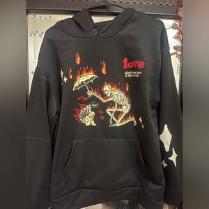 Black Graphic Hoodie